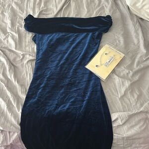 Velvet maxi dress (comes with costume jewelry)